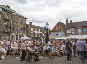 Southwold market place during the annual Arts Festival 2017