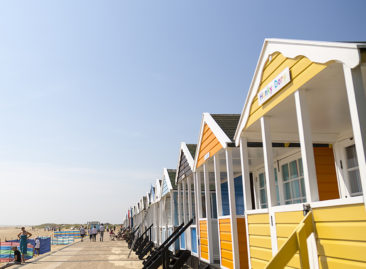 Sunny Southwold beach huts