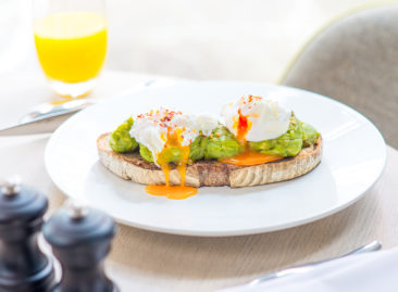 The Swan Southwold Breakfast - avocado and egg on toast